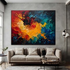 modern living room with sofa