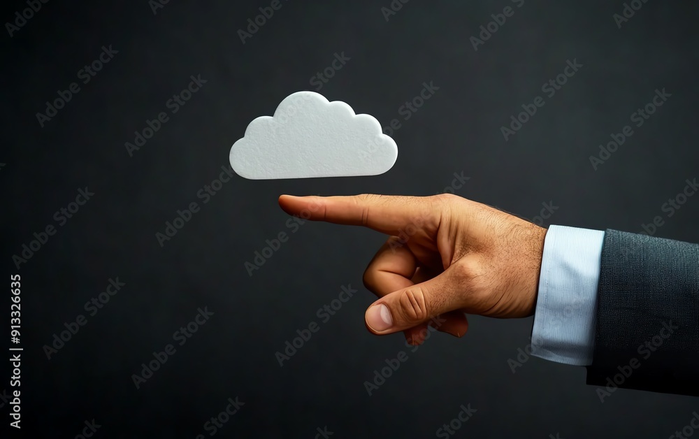 Poster business analyst feeling insightful while presenting cloudbased data insights, showcasing clarity an