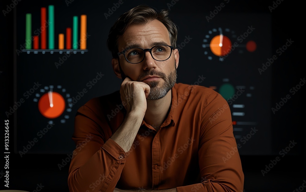 Poster business analyst feeling insightful while presenting cloudbased data insights, showcasing clarity an