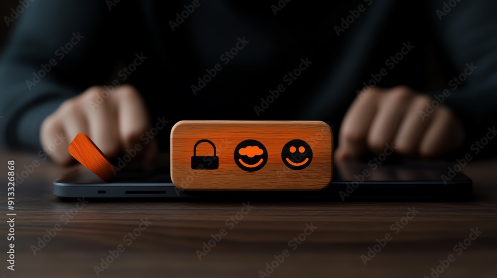 Poster person feeling relieved while accessing customer support via cloudbased systems, symbolizing custome