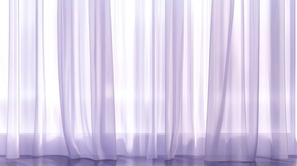 Obraz premium Light Filtering Through Sheer Curtains