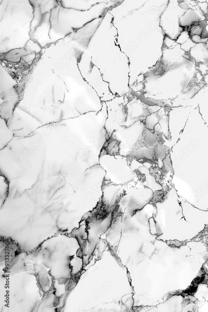 Aufkleber a close-up shot of a black and white marble surface with intricate patterns