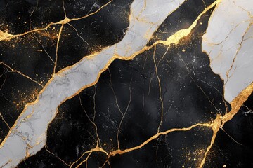Abstract black marble with gold veins. Perfect for backgrounds, website design, and more.