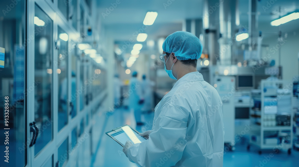 Poster professional ensuring quality management and certification for automated systems, with standardizati