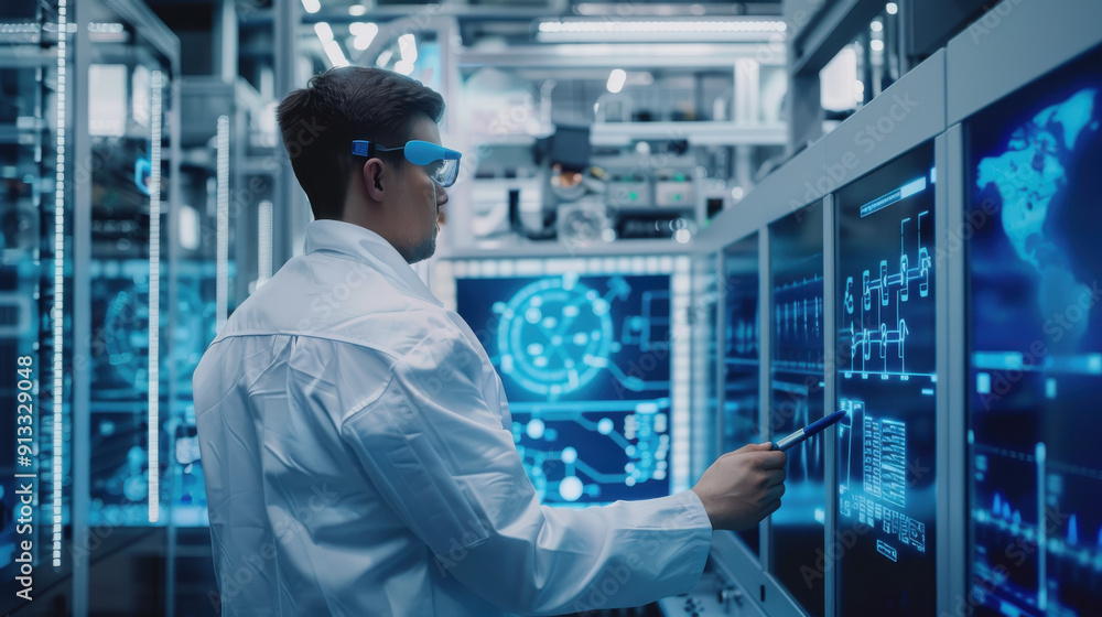 Poster professional overseeing quality assurance and certification for automation processes
