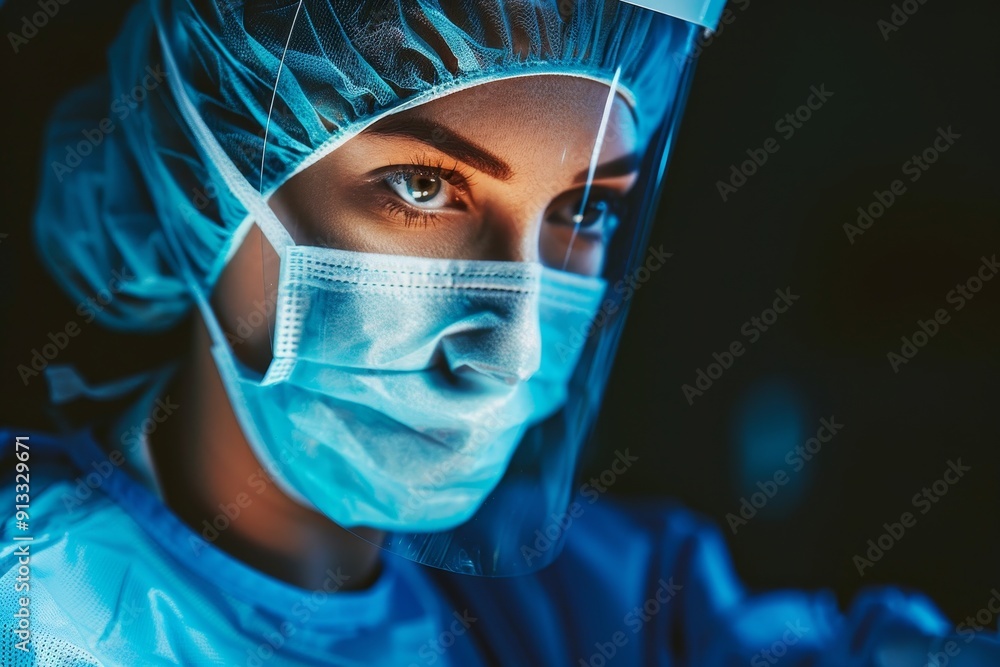 Poster a surgeon performing a delicate procedure with skill and expertise