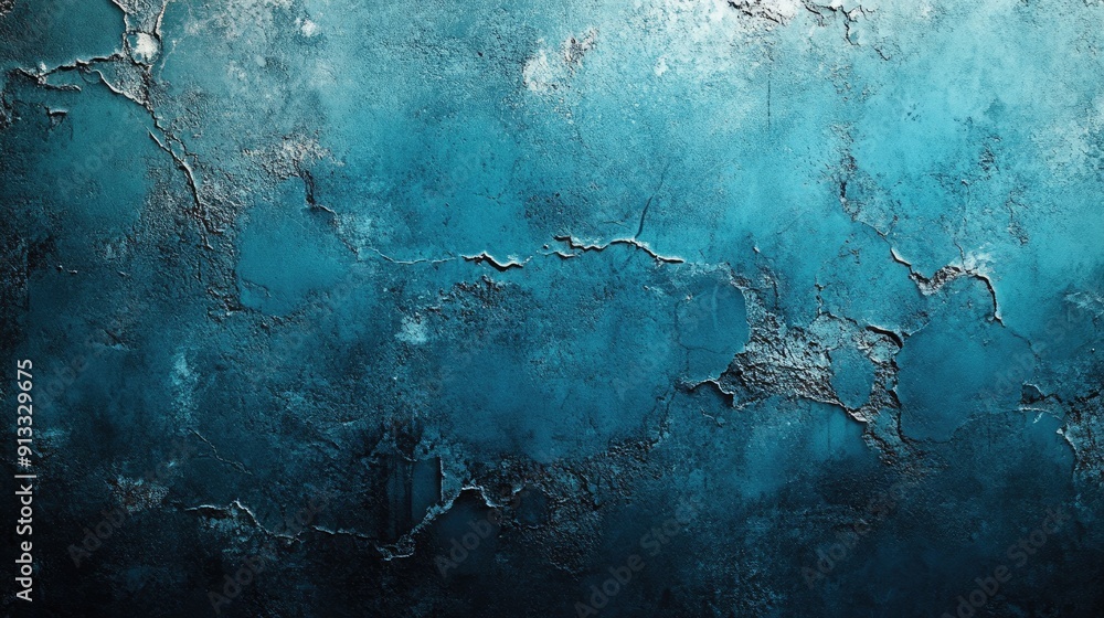 Poster dark blue grunge texture with cracks. perfect for backgrounds and design projects.