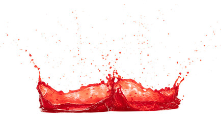 Red wine tomatoes Juice pouring and splash as crown water. Blood plasma Juice explode bubble splash...