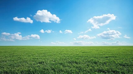 Green Field Under a Blue Sky