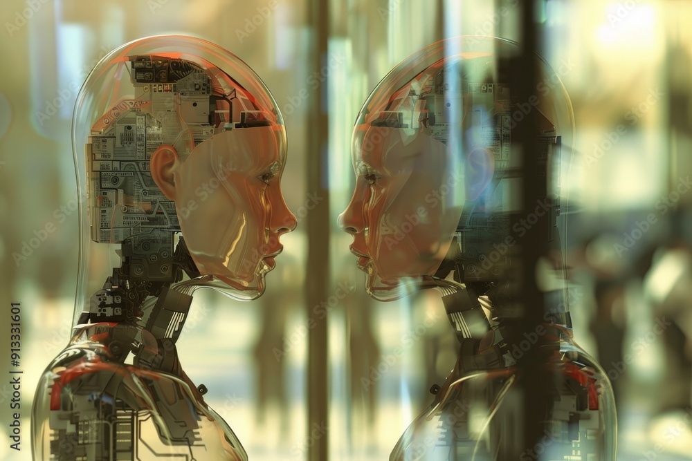 Poster virtual avatars interacting with each other in a simulated world