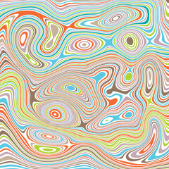ABSTRACT ILLUSTRATION MARBLED TEXTURE LIQUIFY PSYCHEDELIC PASTEL COLORFUL DESIGN. OPTICAL ILLUSION BACKGROUND VECTOR DESIGN