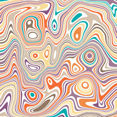 ABSTRACT ILLUSTRATION MARBLED TEXTURE LIQUIFY PSYCHEDELIC PASTEL COLORFUL DESIGN. OPTICAL ILLUSION BACKGROUND VECTOR DESIGN