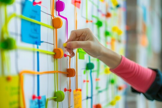 Manager organizing workflow and delegating tasks for efficient project management