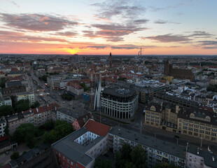 Miasto Wroclaw ulica Swidnicka © sopthedrone