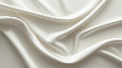 Fototapeta premium Luxurious White Fabric with Subtle Folds and Smooth Texture