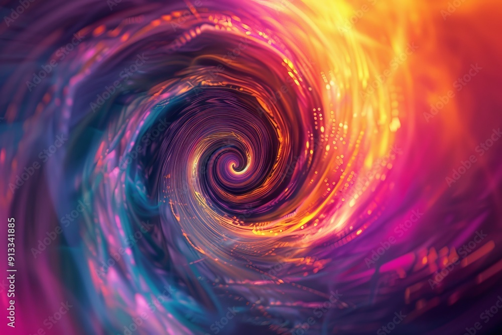 Poster a vibrant abstract background with swirling patterns and bold colors, perfect for adding energy to d