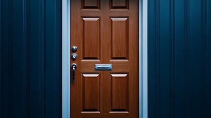 Fototapeta premium Close-up of a foreclosure notice on a door, emphasizing the financial strain on homeowners