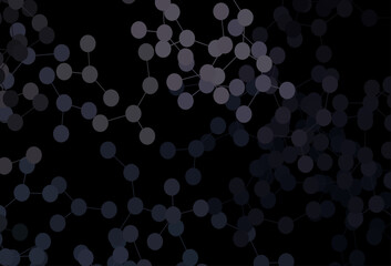 Dark Gray vector pattern with artificial intelligence network.