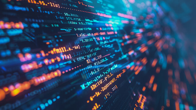 Data center on cloud cyber security	and Blue Binary Data Software Programming Code Background. Random Parts of Program Code. Digital Data Technology Concept