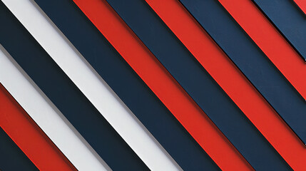 Fototapeta premium Stripes pattern in red, white, and blue