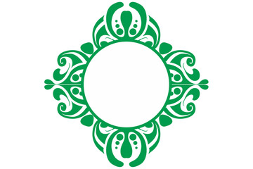 Green Ornamental Frame Border Design with a Liquid Theme for background design decoration