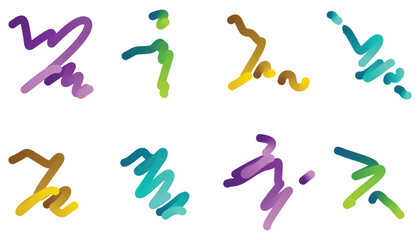 Abstract colorful doodles on white background.  Perfect for design projects.