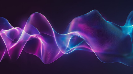 Obraz premium Abstract digital background electromagnetic wave colorful background Abstract digital wave background information technology Innovation is the background. gradient wave digital wave banner 