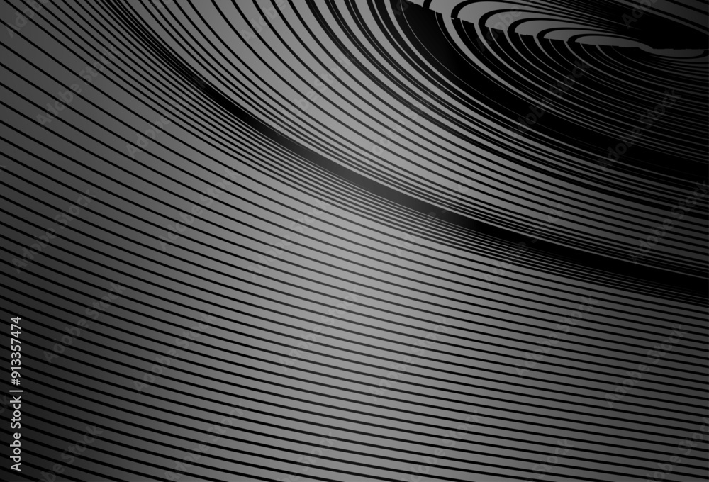Poster light gray vector backdrop with curved lines.