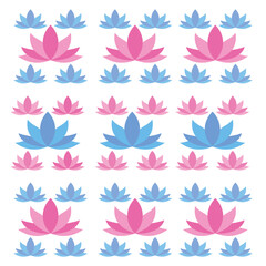 lotus flower in two colours for logo designs yoga style lotus