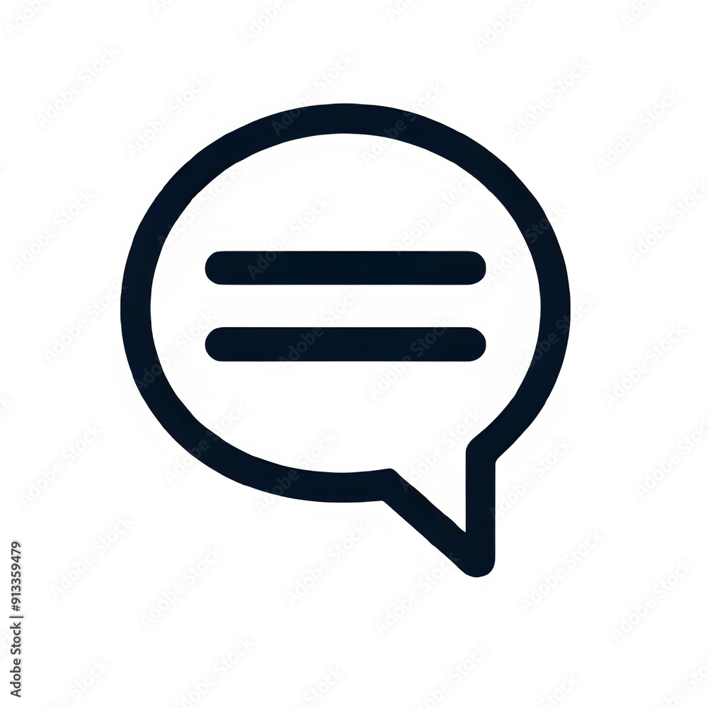 Poster text speech bubble icon. generative ai