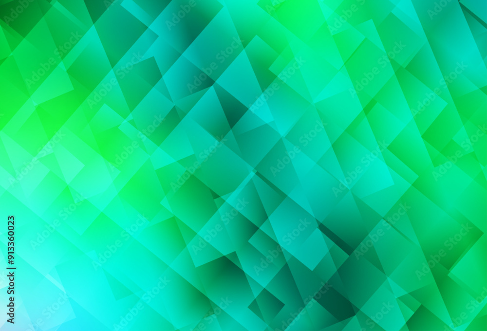 Poster light green vector texture in rectangular style.