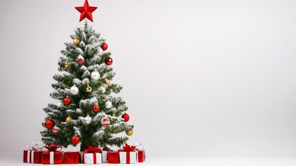 Design photo frame for Christmas. It incorporates Christmas tree. white background. It should be powerful, iconic,  elegant, complex and simple
