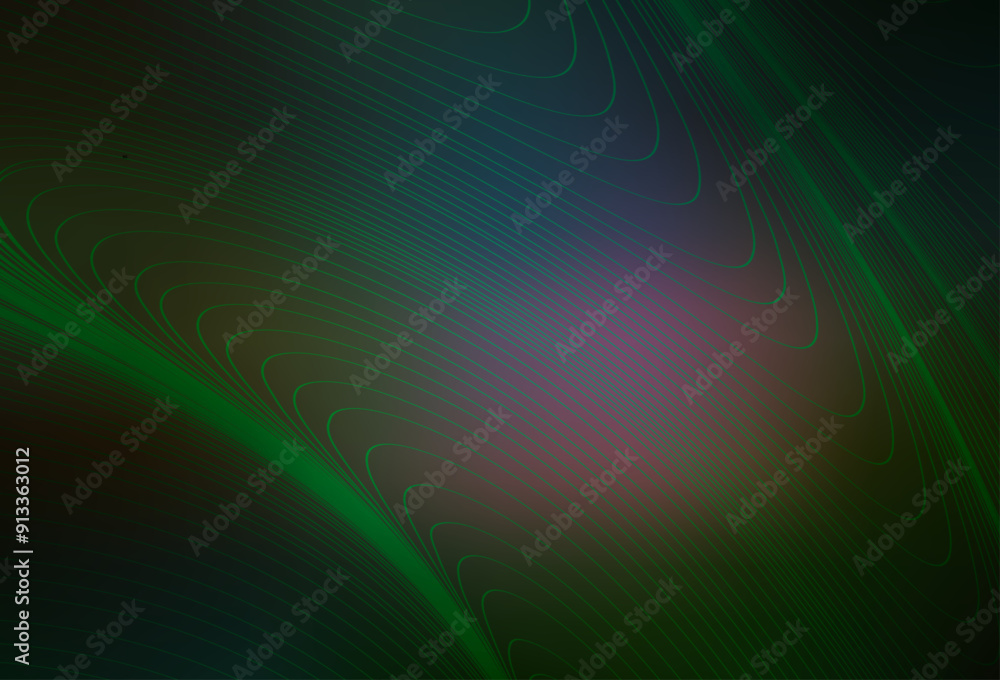 Poster dark multicolor vector backdrop with wry lines.