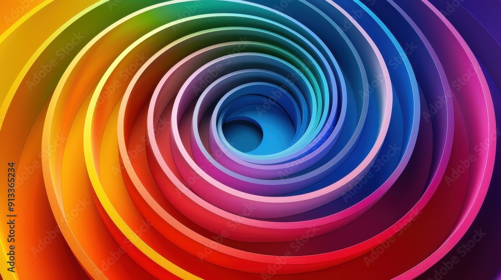 Aufkleber a vibrant, swirling pattern of rainbow colors creating a mesmerizing visual effect. perfect for back