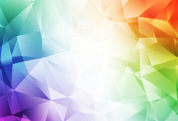 Obraz premium Light Multicolor vector shining triangular background.
