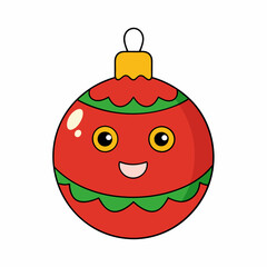 christmas tree ball isolated on white, Christmas ball vector illustration, ball vector art, ball silhouette, christmas tree ball vector icon, eps