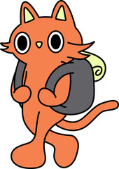 Cute Orange Cat Illustrations for Creative Projects
