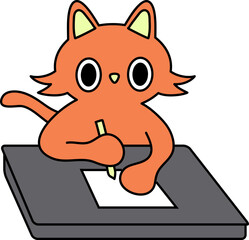 Cute Orange Cat Illustrations for Creative Projects