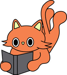 Cute Orange Cat Illustrations for Creative Projects