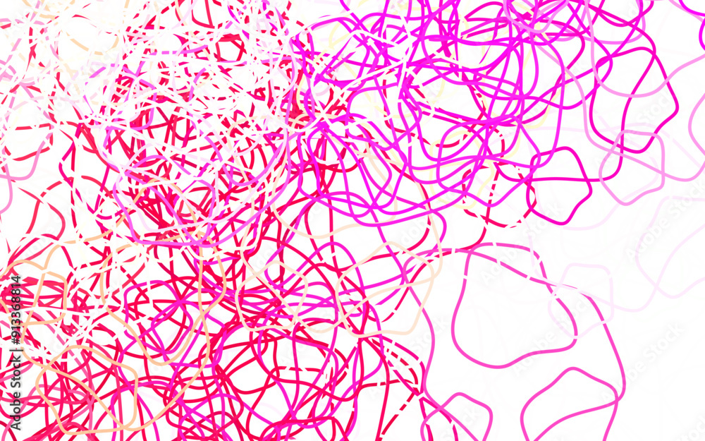 Poster light pink, yellow vector pattern with random forms.