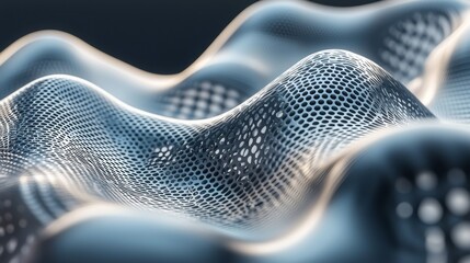 A wave of some sort is shown in a blue color