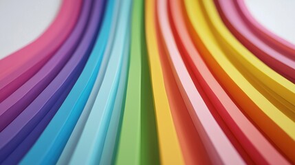 Obraz premium A rainbow of colors is shown in a row