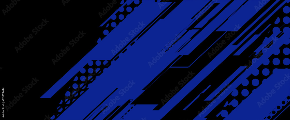 Poster abstract elegant background with blue lines and halftone
