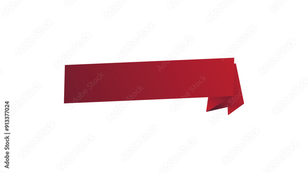 Aufkleber text box design with red rotating style, text box banner