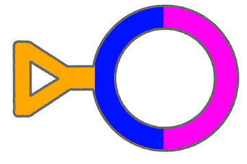 silhouette vector image of male and female gender symbol isolated on white transparent background man and woman icon with word written in english image