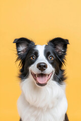 Fototapeta premium Smiling Border Collie with Bright Eyes and Happy Expression