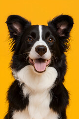 Fototapeta premium Smiling Border Collie with Bright Eyes and Happy Expression