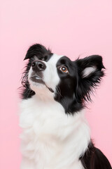 Fototapeta premium Smiling Border Collie with Bright Eyes and Happy Expression