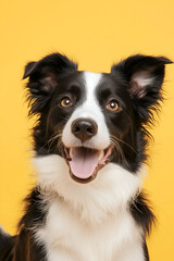 Smiling Border Collie with Bright Eyes and Happy Expression