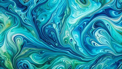 Abstract blue and green swirling liquid marble texture , liquid, marble, texture, abstract, blue, green, swirl, artistic